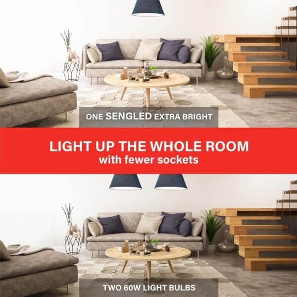 Sengled Zigbee Smart Light Bulbs, Smart Hub Required, Work with SmartThings and Echo with Built-in Hub, Voice Control with Alexa and Google Home, 2700K 100W Eqv. A19 Alexa Light Bulb, 2 Pack - Image 6