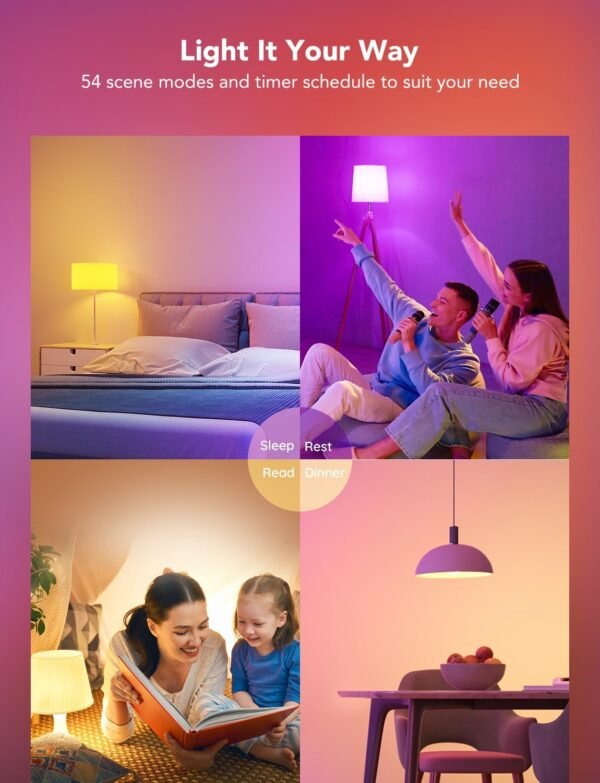 Govee Smart Light Bulbs, 1200 Lumens Dimmable BR30 Bulbs, RGBWW Color Changing Light Bulbs, WiFi & Bluetooth LED Bulbs, 16 Million Colors, Music Sync, Compatible with Alexa, Google Assistant, 1 Pack - Image 5