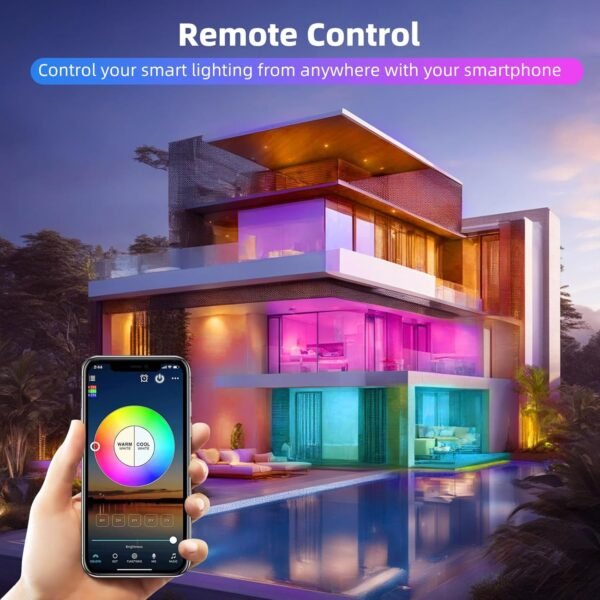 Smart Light Bulbs, 60W Equivalent WiFi Bluetooth Dimmable LED RGB Light Bulbs, Full Color Changing Smart Light Bulb Compatible with Alexa & Google Assistant, 9W 800 Lumens 2.4 GHz, Wi-Fi, 2 Pack - Image 7