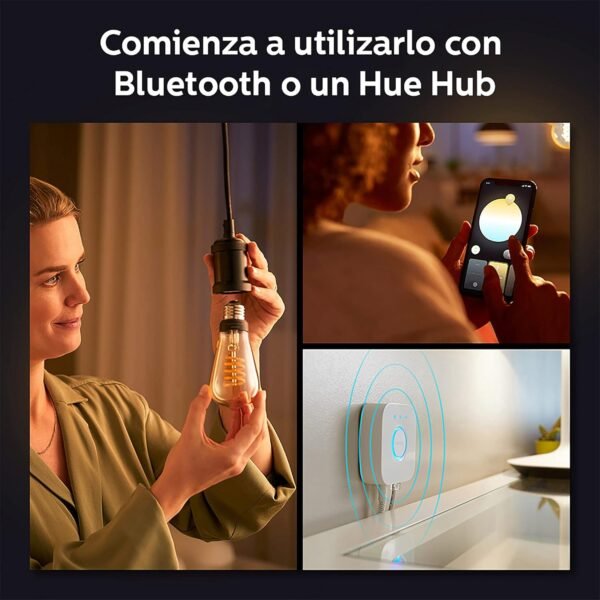 Philips Hue 7W ST19 White Ambiance LED Smart Vintage Edison Filament Bulb, Warm - Pack of 1 - E26 - Control with App - Compatible with Alexa, Google Assistant and Apple HomeKit - Image 11