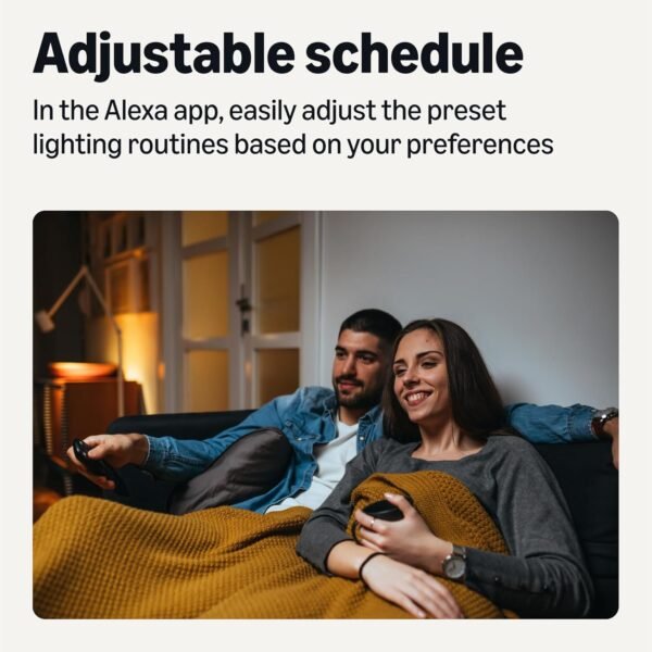 Amazon Basics Smart Indoor LED Light Bulb, Sunset-to-Midnight Activated, Works with Alexa Only, Tunable White, 1-Pack - Image 3