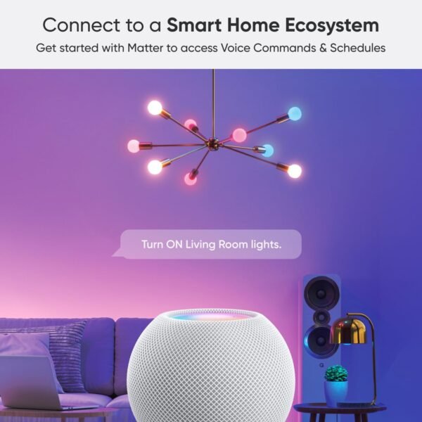 Nanoleaf Essentials Smart LED Color-Changing Light Bulb (60W) - RGB & Warm to Cool Whites, App & Voice Control (Works with Apple Home, Google Home) - Image 7