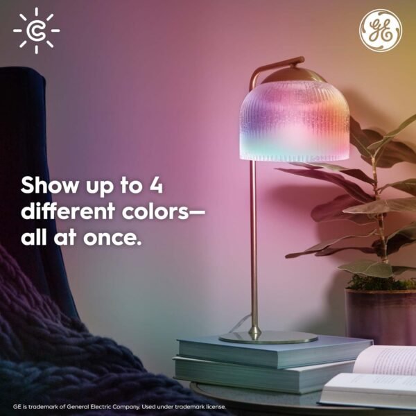 Cync GE Dynamic Effects A19 Smart LED Light Bulb, Color Changing Smart WiFi Light, Compatible with Alexa and Google Home (2 Pack) - Image 3