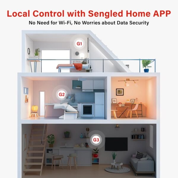 Sengled Dual Mode Smart Light Bulbs with Remote & App Control, LED Light Bulbs 2700K-6500K Dimmable, Remote Control Light Bulbs 60W Equiv, Group Control, Timing, Sunrise & Sunset (4P, No Remote) - Image 5