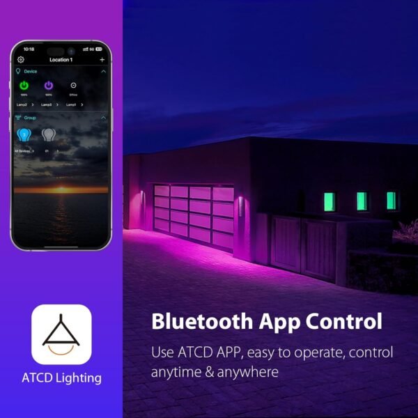 Smart Light Bulbs Dimmable, 9W E26 LED Smart Bulb Music Sync RGB Color Changing 2700-6500K Tunable White, RGBCW Bluetooth Light Bulb with App Control for Party Home 60W Equivalent 1 Pack - Image 7