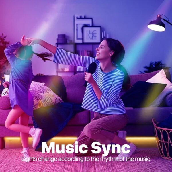 ORALUCE Smart Light Bulb Compatible with Alexa & Google Home, C37 E12 LED Light Bulb 40W Equivalent, 2.4GHz WiFi & Bluetooth Color Changing APP Dimmable, Multicolor LED Bulb 450 Lumens,2P - Image 9