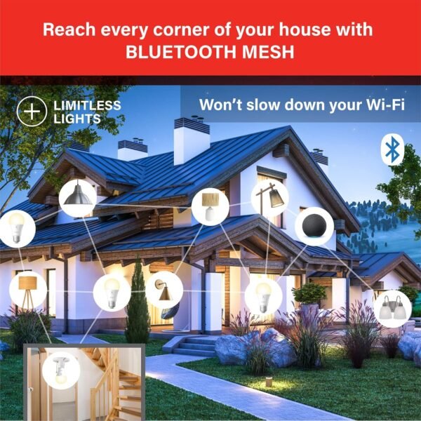 Sengled Alexa Light Bulb 75W Equivalent, Smart Light Bulbs Bluetooth Mesh 1050 LM, Smart Bulbs That Work with Alexa Only 2700K, High Brightness, Soft White A19 Dimmable Bulb, No Hub Required, 4 Pack - Image 9