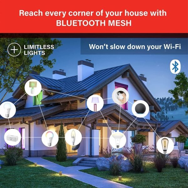 Sengled Alexa Light Bulbs, 75W Equivalent, S1 Auto Pairing with Alexa Devices, Smart Light Bulb that Work with Alexa, Bluetooth Mesh Smart Home Lighting, ‎Multicolor Dimmable, No Hub Required,4-Pack - Image 7