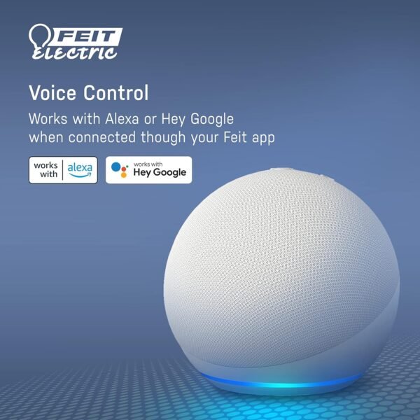 Feit Electric Smart Light Bulbs with RGB Color Changing and Tunable White, 2.4Ghz WiFi Light Bulbs, No Hub Needed, Works with Alexa and Google, Dimmable 60 Watt = LED 9W, OM60/RGBW/CA/AG/3, 3 Pack - Image 6