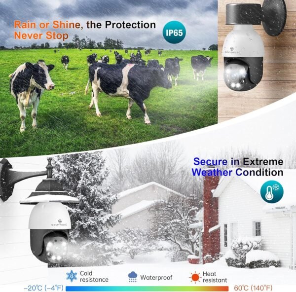 SYMYNELEC Light Bulb Security Camera Outdoor Waterproof 2.5K, 2.4GHz Wireless WiFi Light Socket Security Cam with AI Human Motion Detection Tracking Color Night Vision Works with Alexa Google (2 PCS) - Image 3
