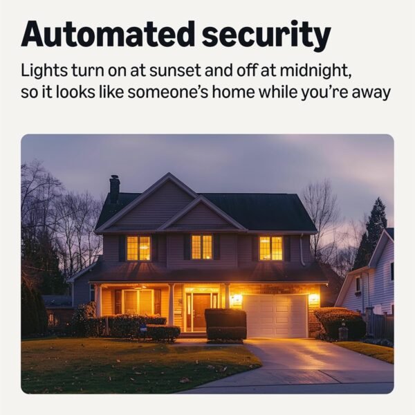 Amazon Basics Smart Indoor LED Light Bulb, Sunset-to-Midnight Activated, Works with Alexa Only, Tunable White, 1-Pack - Image 4
