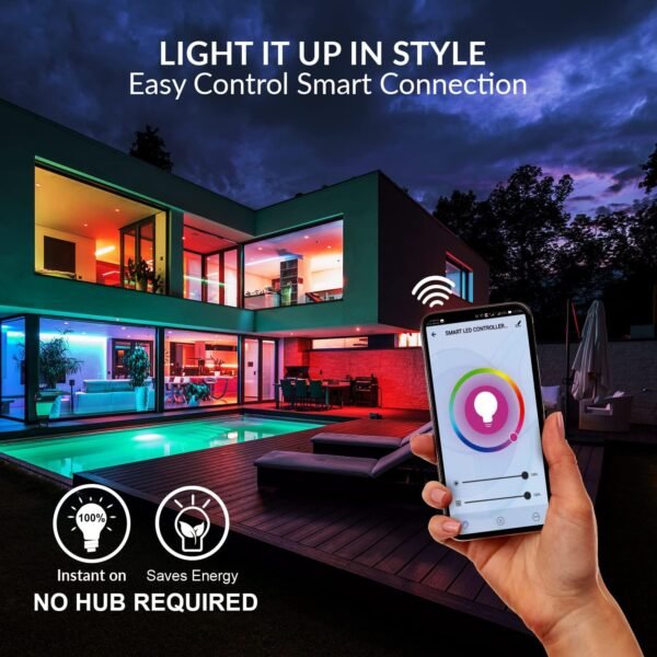 Himalayan Glow Color Changing LED Light Bulb, RGB Lights & Dimmable, WiFi Control Multicolor Bulb,Best for Home Décor, Compatible with Alexa, Google Home & Mobile App, 4 Count - Image 5