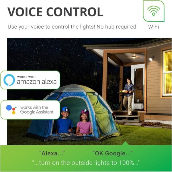 Sunco PAR38 Alexa Compatible Smart LED Bulbs, WiFi Color Changing Outdoor Flood Light, 13W, RGB Tunable White CCT, Dimmable, with Amazon Alexa & Google Assistant, No Hub Required 2 Pack - Image 2