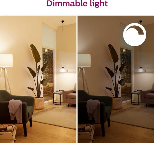 Philips 40-Watt Equivalent B12 LED Smart Wi-Fi Tuneable White Light Bulb Powered by WiZ with Bluetooth (4-Pack) - Image 7