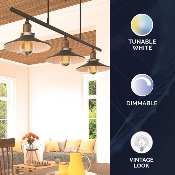 Satco S11250/04 Starfish Tunable White WiFi Smart LED Light Bulb, Works with Siri, Alexa, Google Assistant, SmartThings, Clear, A19, 4 Pack - Image 2