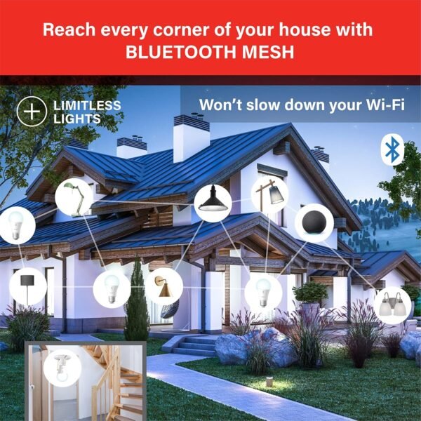Sengled Alexa Light Bulbs, 75W Equivalent, S1 Auto Pairing with Alexa Devices, Smart Light Bulb that Work with Alexa, Bluetooth Mesh Smart Home Lighting, ‎Daylight 5000K, No Hub Required, 4-Pack - Image 10