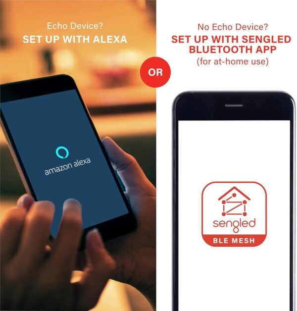Sengled Alexa Light Bulb, S1 Auto Pairing with Alexa Devices, Warm Light Bulbs, Smart Light Bulbs that Work with Alexa, Bluetooth Mesh Smart Home Lighting, E26 60W Equivalent, 800LM, 2-Pack - Image 10