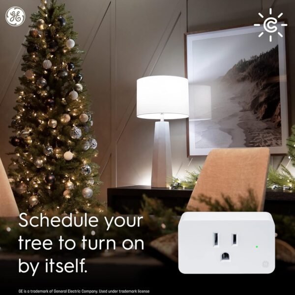 GE Cync Smart Indoor Plug, Smart Outlet Control, WiFi Outlet, Matter Compatible, Compatible with Alexa and Google Home - Image 6