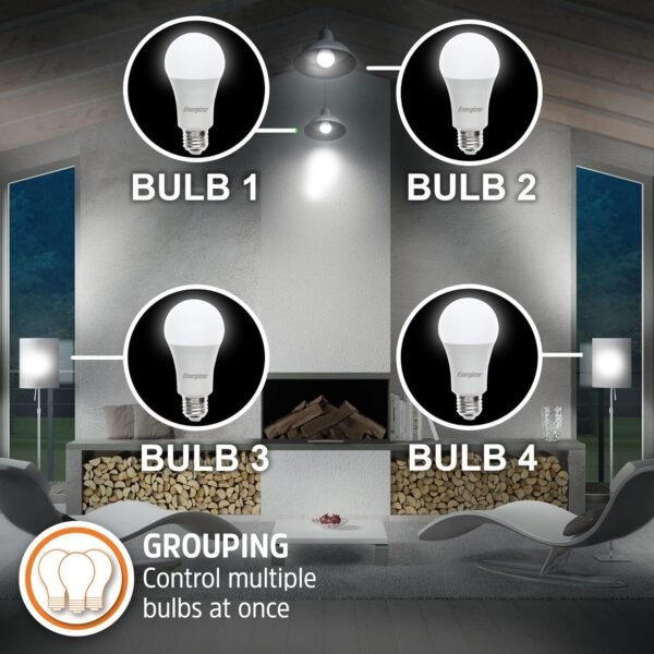 Energizer Connect Smart A19 LED White & Multi-Color RGB Light Bulbs with Voice Control and Remote Access Through Your Smartphone | Compatible with Alexa and Google Assistant, 2 Pack - Image 8
