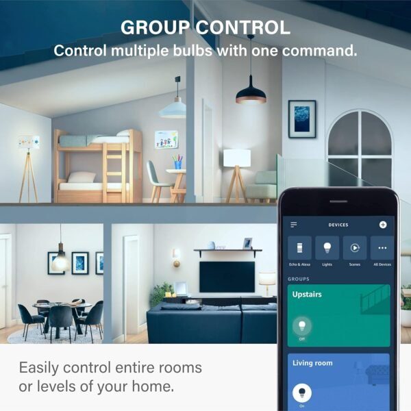 Sengled Alexa Light Bulb, S1 Auto Pairing with Alexa Devices, Smart Light Bulbs that Work with Alexa, Bluetooth Mesh Smart Home Lighting, Daylight 5000K, E26 60W Equivalent, 800LM, 2-Pack - Image 2