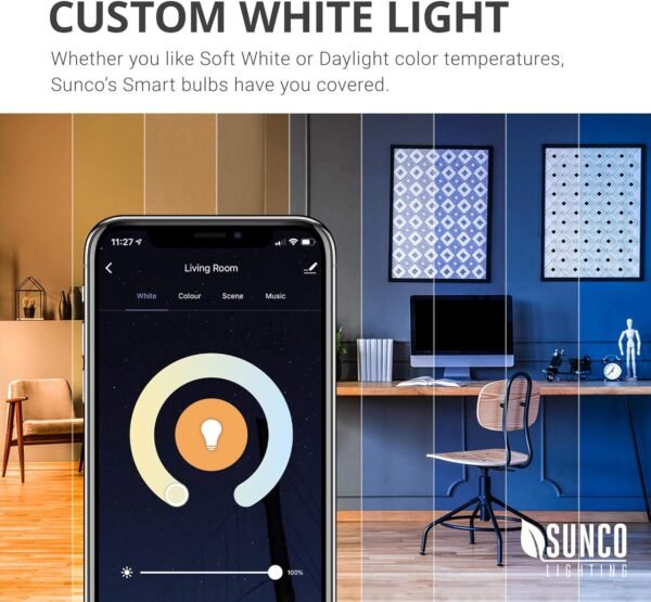 Sunco PAR38 Alexa Compatible Smart LED Bulbs, WiFi Color Changing Outdoor Flood Light, 13W, RGB Tunable White CCT, Dimmable, with Amazon Alexa & Google Assistant, No Hub Required 2 Pack - Image 4