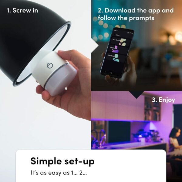 LIFX color, A19 1100 lumens, Wi-Fi Smart LED Light Bulb, Billions of colors and Whites, No bridge required, Works with Alexa, Hey Google, HomeKit and Siri multicolor (Pack of 2) - Image 3