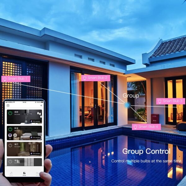 Smart Light Bulbs Work with Apple HomeKit, WiFi LED Light Bulb Multicolor Smart Bulbs Compatible with Siri, Alexa, Google Assistant - Image 3