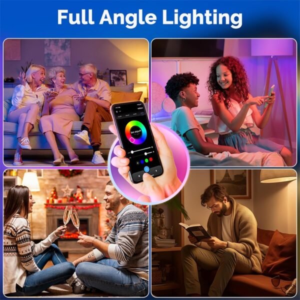 MOES Matter Smart GU10 LED Light Bulbs, Color Changing WiFi Smart Bulbs, 2700K-6500K CW& RGB Dimmable, Smart Life Remote Control, Work with Apple Homekit/Alexa/Google Home, 400lm 5W 4 Pack - Image 5