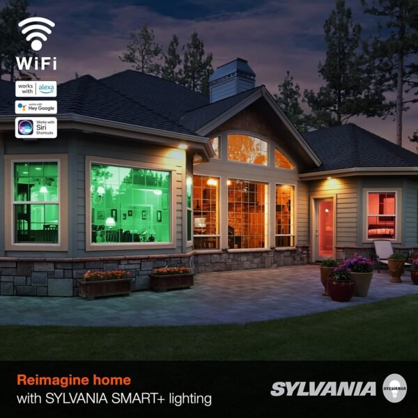 Sylvania WiFi LED Smart Light Bulb, 14.5W, Full Color and Tunable White A21, Dimmable, for Alexa, Siri Shortcuts, and Google Home Only - 1 Pack (75806) - Image 6