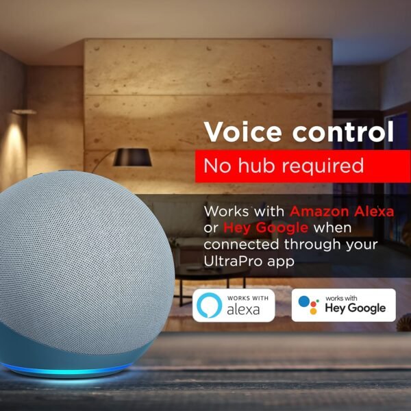 UltraPro Wi-Fi LED Smart Light Bulb, A19, 60W Equivalent, White Select Tunable 2700K - 6500K, Full-Range Dimmability, 2.4GHz Router Required, Circadian Rhythm, Easy-to-Use App, 4 Pack, 51453 - Image 2