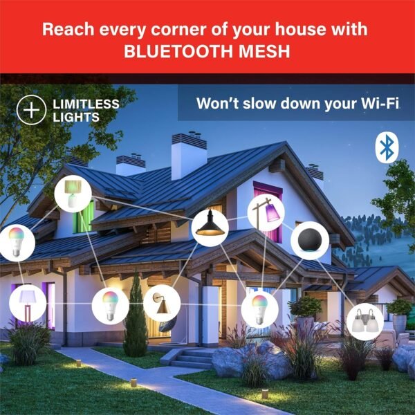 Sengled Light Bulb, S1 Auto Pairing with Alexa Devices, Color Changing , Smart Light that Work with , Bluetooth Mesh Smart Home Lighting, E26 60W Equivalent, 800LM, 4 Count (Pack of 1) - Image 5
