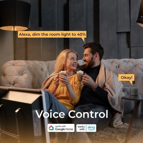 Smart Light Bulbs, A19 Multicolor LED, 2.4Ghz WiFi, 800 Lumens, Compatible with Alexa & Google Home, Music Sync, No Hub Needed, 2 Pack - Image 4