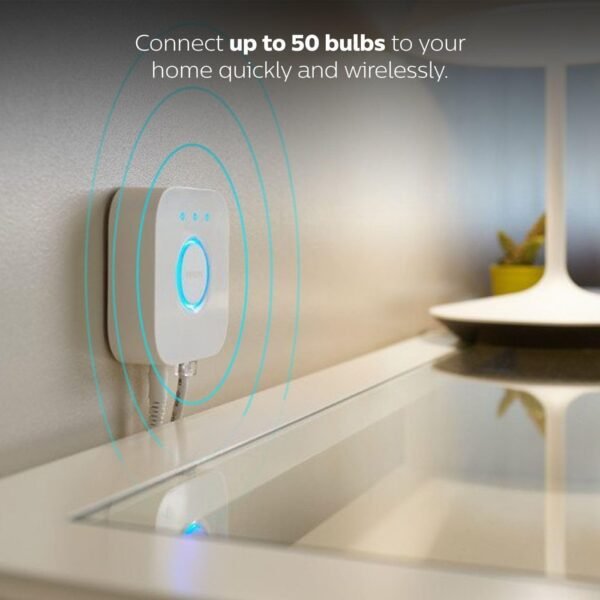 Philips Hue Smart Light Starter Kit - Includes (1) Bridge, (1) Dimmer Switch and (2) A19 LED Bulbs - White and Color Ambiance Color-Changing Light - 800LM - E26 - Control with App or Voice Assistant - Image 10