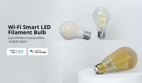 SONOFF B02-F-A19 Wi-Fi Smart LED Bulb, 7W, 2700K - 5000K Brightness Adjustable Color Temperature, APP Remote Control, Can Compatible with Alexa and Google Assistant(1 Pack) - Image 2