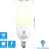 6 Pack BlueX Dusk to Dawn LED Bulbs, 6W E12 Base Light Bulb - 65W Equivalent – 3000K WarmLight White - Smart Light Sensor Candelabra Bulb, Home Security, Driveway, Yard, Porch Lighting - Image 2