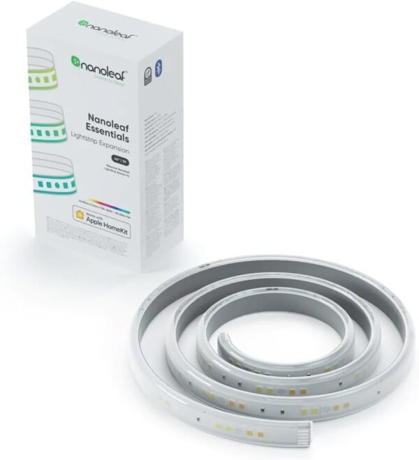 Nanoleaf Essentials Bluetooth Thread & WiFi Smart RGBCW 16M+ Color LED Cuttable Lightstrip 40" (1M) Extension. - Image 2