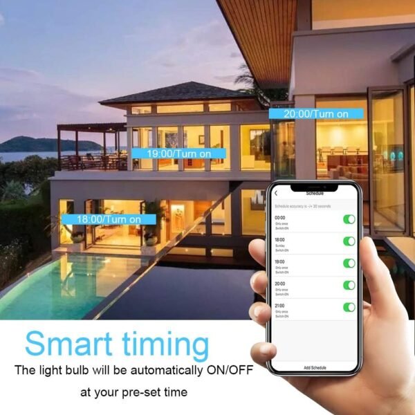DOGAIN Smart Light Bulbs E12 Base LED Color Light Bulb WiFi-Bluetooth Candelabra Light Bulbs Compatible with Alexa Google Home, APP Color Changing Dimmable, 360 lm 35w Equivalent (2.4 Ghz only) 3 Pack - Image 6