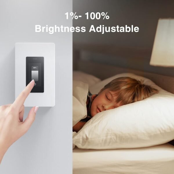 ORVIBO Matter Smart Dimmer Switch, Works with Apple Home, Alexa & Google Home, w/Weather Display, Energy Monitoring, Single Pole, Neutral Wire Required - Image 7