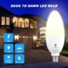 6 Pack BlueX Dusk to Dawn LED Bulbs, 6W E12 Base Light Bulb - 65W Equivalent – 3000K WarmLight White - Smart Light Sensor Candelabra Bulb, Home Security, Driveway, Yard, Porch Lighting - Image 6