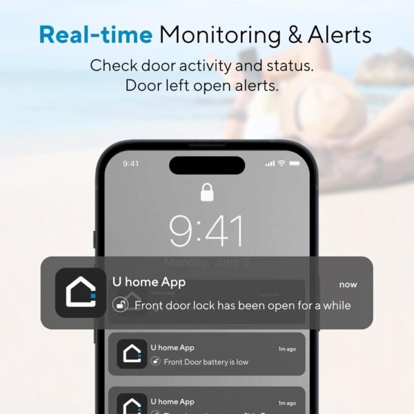 ULTRALOQ Bolt Fingerprint Smart Lock,Works with Apple HomeKit, Built-in WiFi Keyless Entry Door Lock, Voice Control with Siri, Alexa, Google, Smart WiFi Deadbolt, Support Apple Home Automation - Image 8