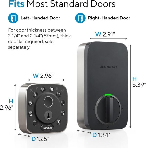 ULTRALOQ Bolt Fingerprint Smart Lock,Works with Apple HomeKit, Built-in WiFi Keyless Entry Door Lock, Voice Control with Siri, Alexa, Google, Smart WiFi Deadbolt, Support Apple Home Automation - Image 6