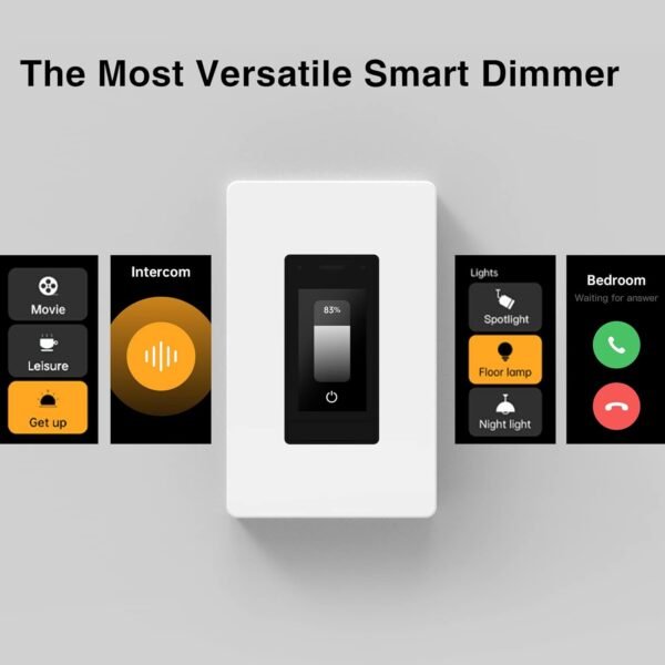 ORVIBO Matter Smart Dimmer Switch, Works with Apple Home, Alexa & Google Home, w/Weather Display, Energy Monitoring, Single Pole, Neutral Wire Required - Image 3