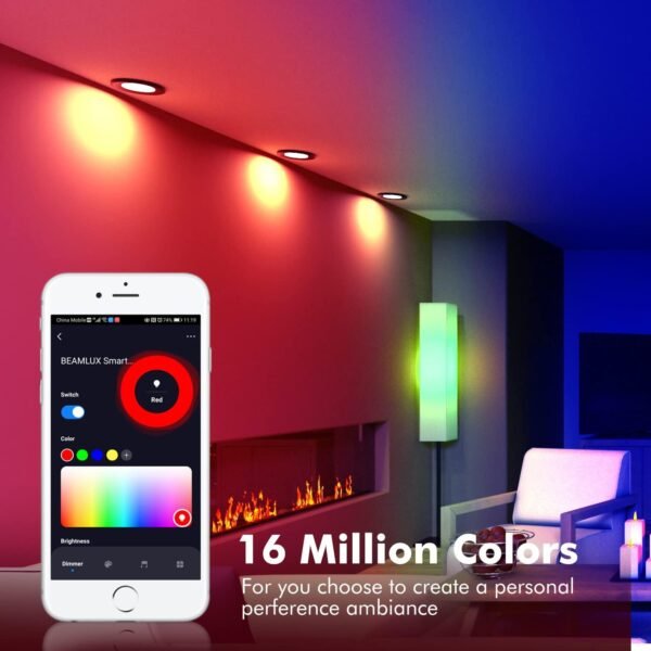 Smart WiFi MR16 Color Changing led Bulbs, Dimmable with App Control, 40° Beam Angle AC/DC12V GU5.3 Base, Compatible with Alexa and Google Home Assistant, No Hub Required 2 Pack - Image 4