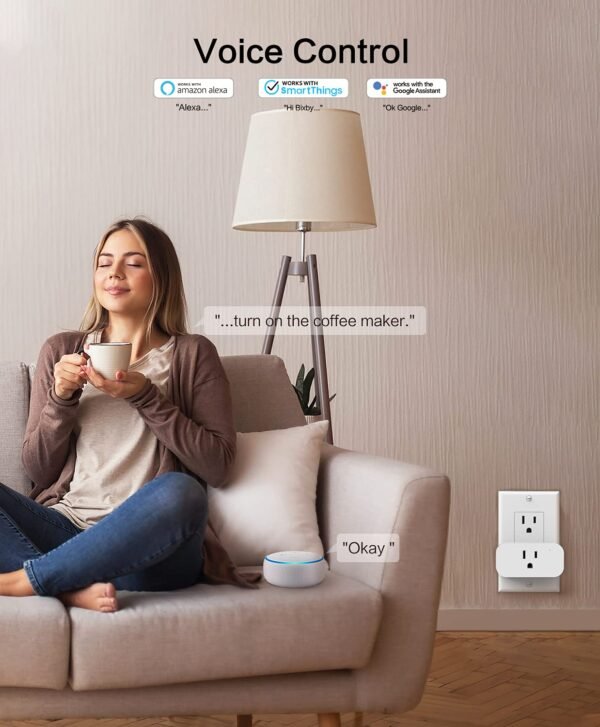 TREATLIFE 4 Pack Smart Plugs That Work with Alexa and Google Home, 7 Day Heavy Duty Programmable Timer, 1800W 15A WiFi Smart Outlet, Child Lock, Vacation Mode, Reliable WiFi Connection - Image 4