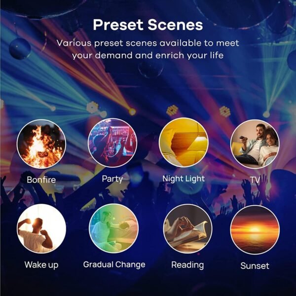 LED Smart Light Bulb 2 Pack Color Changing A19 LED Light Bulbs, Light Bulbs Bluetooth Speaker&WiFi Light Bulb,1000LM RGB Dimmable,Google Home & Alexa Light Bulb with Speaker - Image 7
