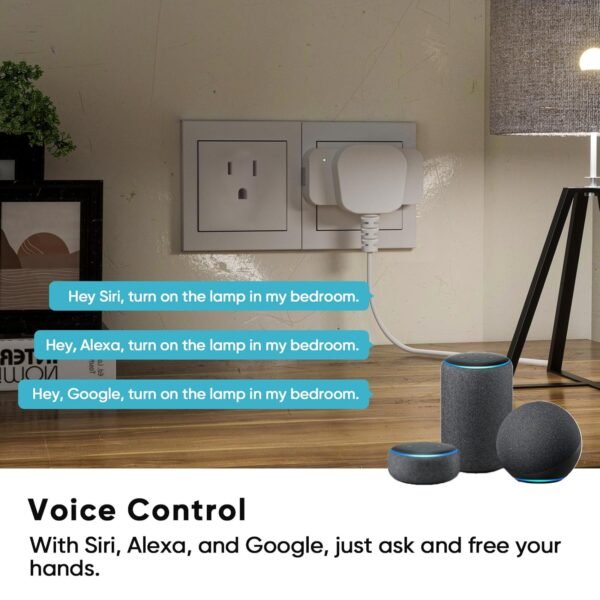 Matter Smart Plug,Work with Apple Home/Alexa/Google Home,WiFi Smart Outlet 15A/1800W Max,Smart Home Automation with Remote Control,Timer&Schedule,FCC/ETL Certified,2.4G Wi-Fi Only,3 Pack - Image 5