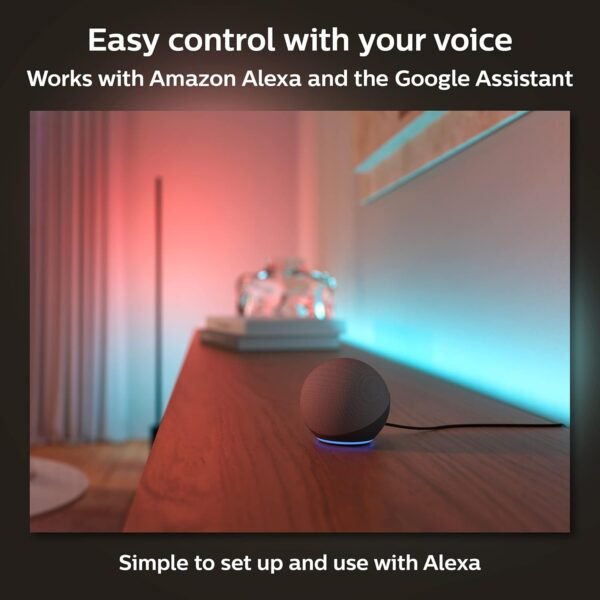 Philips Hue Indoor 6-Foot Smart LED Light Strip Base Kit with Plug - Flowing Multicolor Effect - 1 Pack - Control with Hue App - Works with Alexa, Google Assistant and Apple HomeKit - Image 8