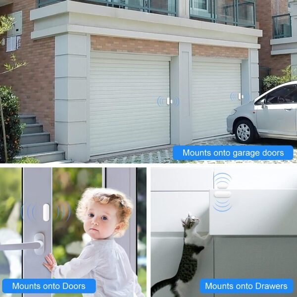 WiFi Door Sensor: Smart Door Open/Closed Detectors, Wireless Window Sensor with App Notification Alert, Contact Sensor for Home Security, Compatible with Alexa Google Assistant (2pack) - Image 6