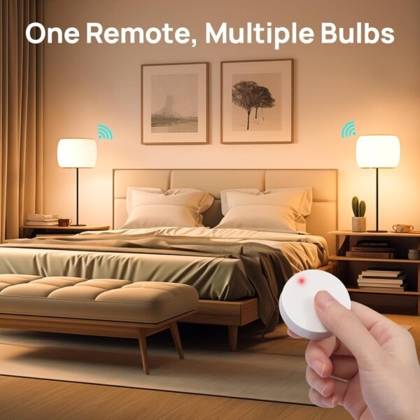 Linkind Smart Button - Bluetooth Light Switch, AI-Dot Smart Bulb Dimmer Switch, Wire-Free, 98FT RF Range, 1 Pack - Image 5