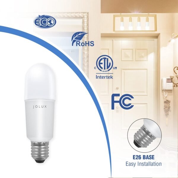 led Stick Lights for Enclosed Fixture,Led bulbs100 Watt Equivalent,5000K Daylight,1500 LM,E26 Medium Screw Base,High Lumen Light Bulb,Non-Dimmable, 6 Count (Pack of 1)……… - Image 3
